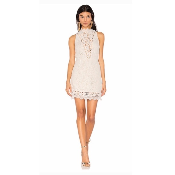 SAYLOR Cherrie Lace Dress in Ivory. - Picture 1 of 8